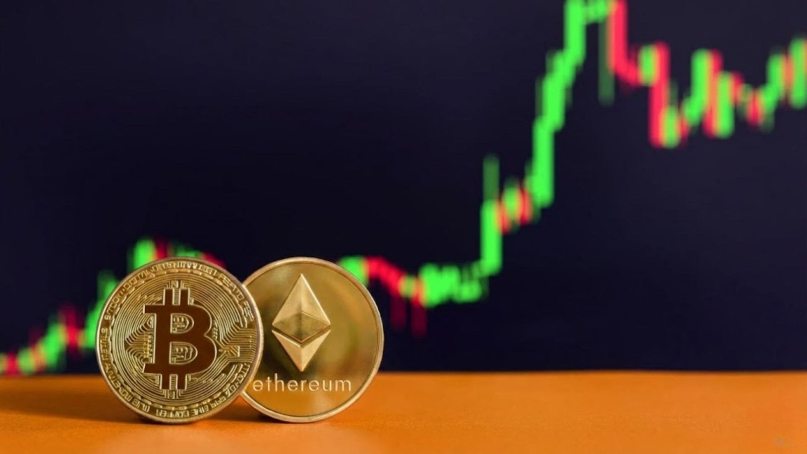 Análise técnica em criptomoedas com gráfico de Bitcoin e Ethereum